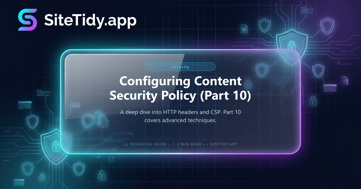Configuring Content Security Policy (Part 10)