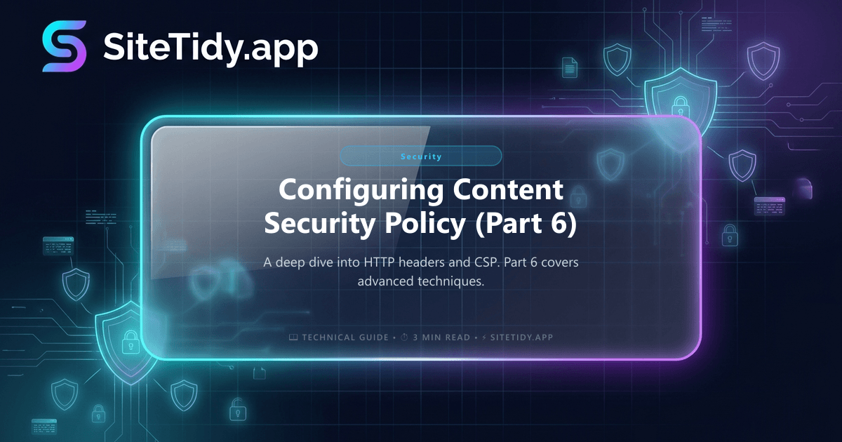 Configuring Content Security Policy (Part 6)
