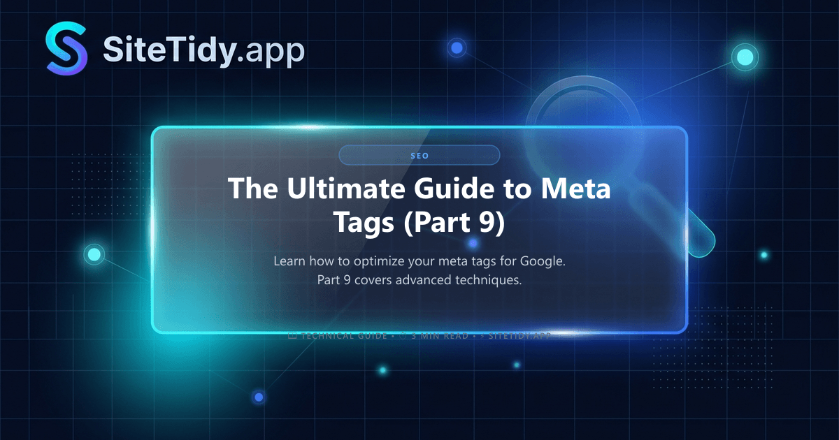 The Ultimate Guide to Meta Tags (Part 9)
